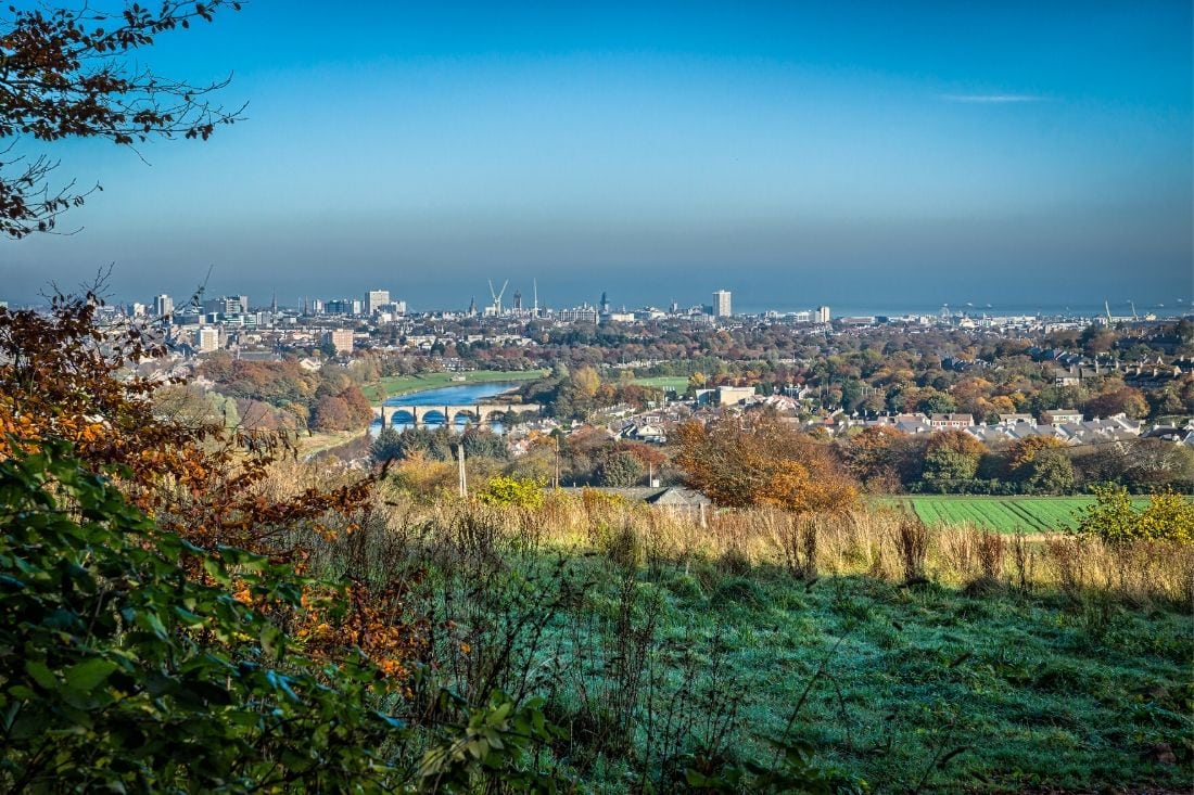 View of Aberdeen from Tollohill Woods