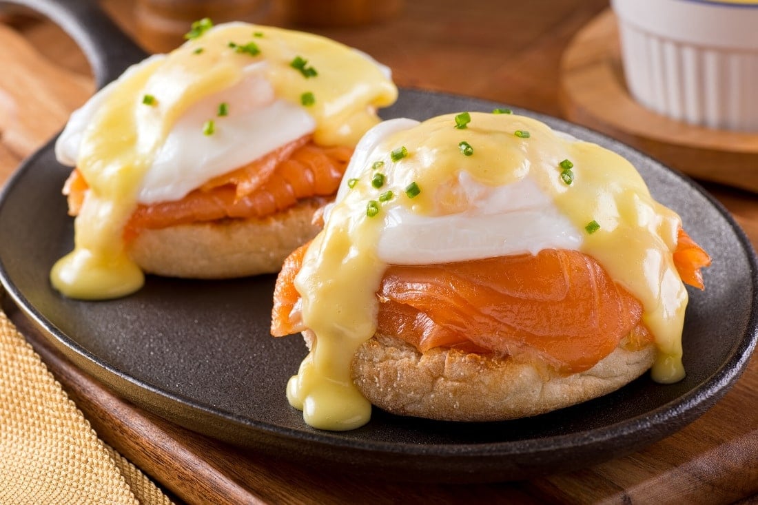 Eggs royale for brunch