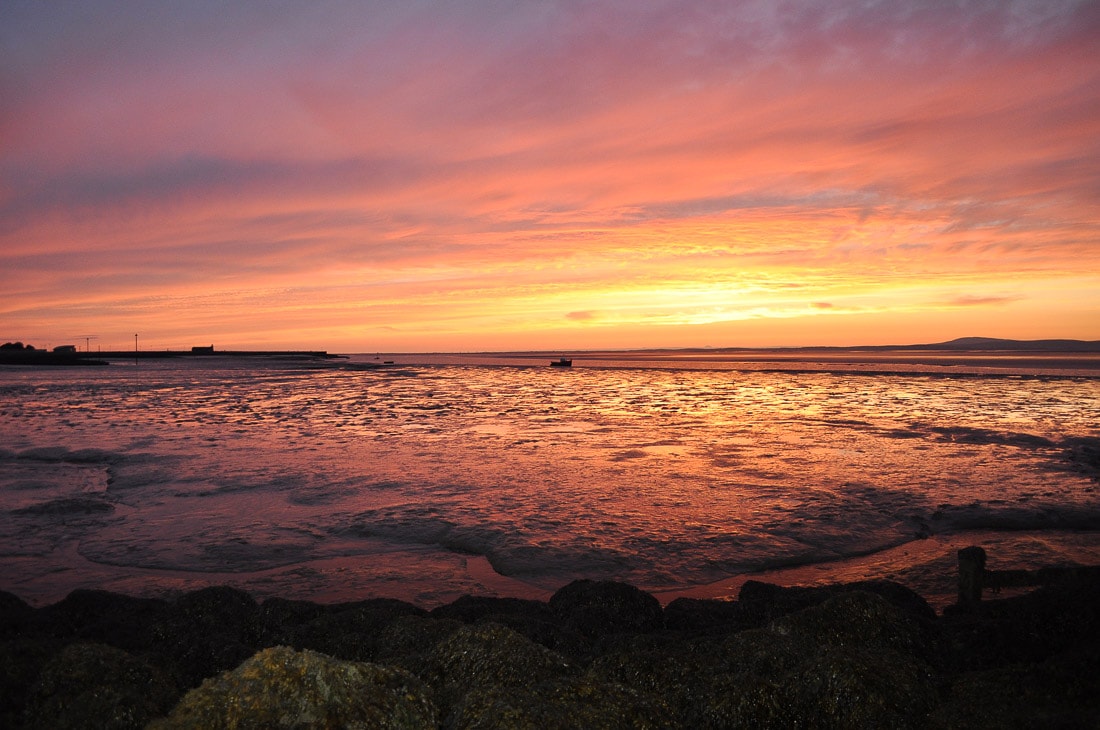 Spectacular sunset in Morecambe