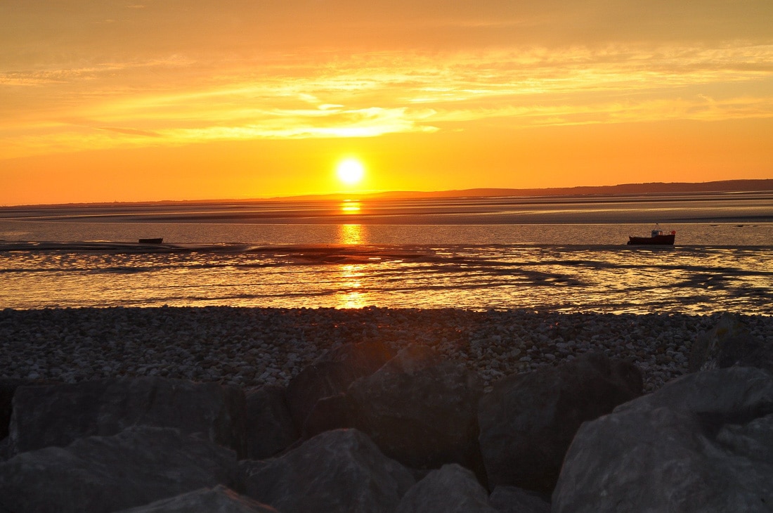 Morecambe Bay at sunset