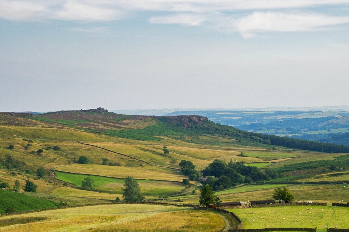 Beautiful views over the Peak District, England