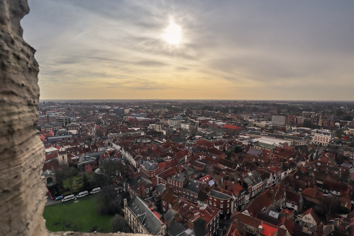 View of York from York Minster tower
