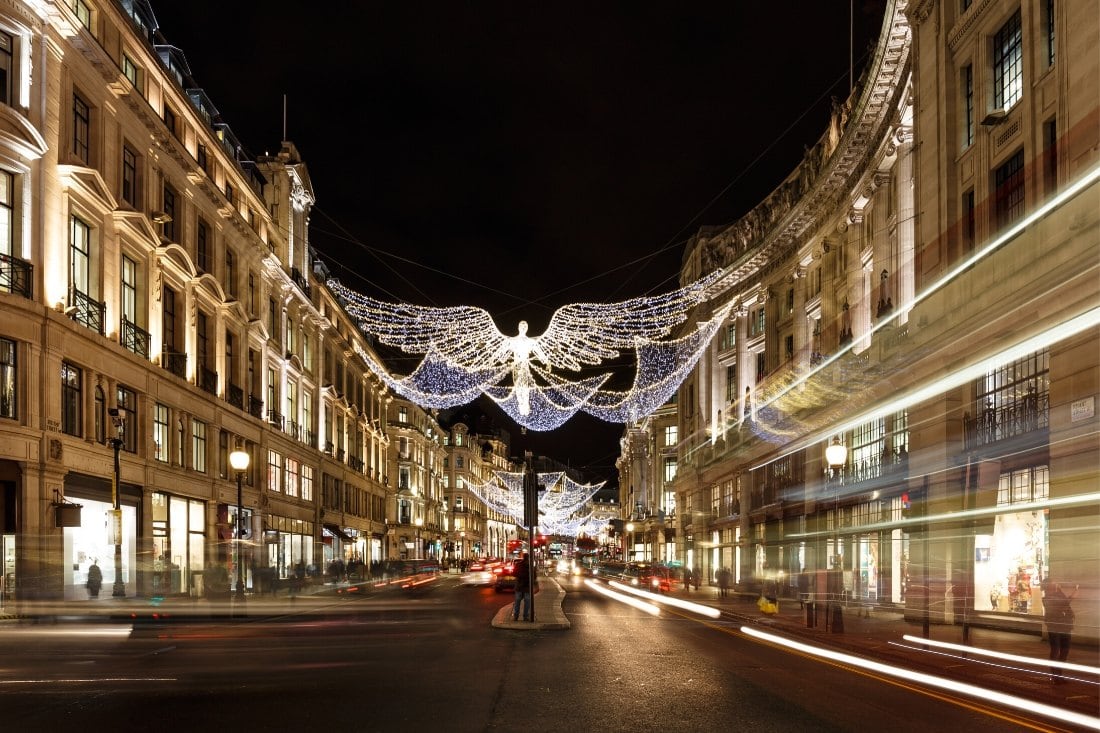 Regent Street Christmas lights in London