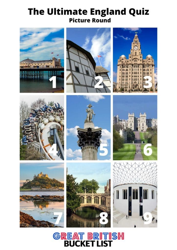 England quiz questions - picture round