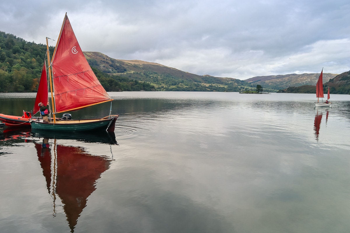 Sailing yachts on Ullswater