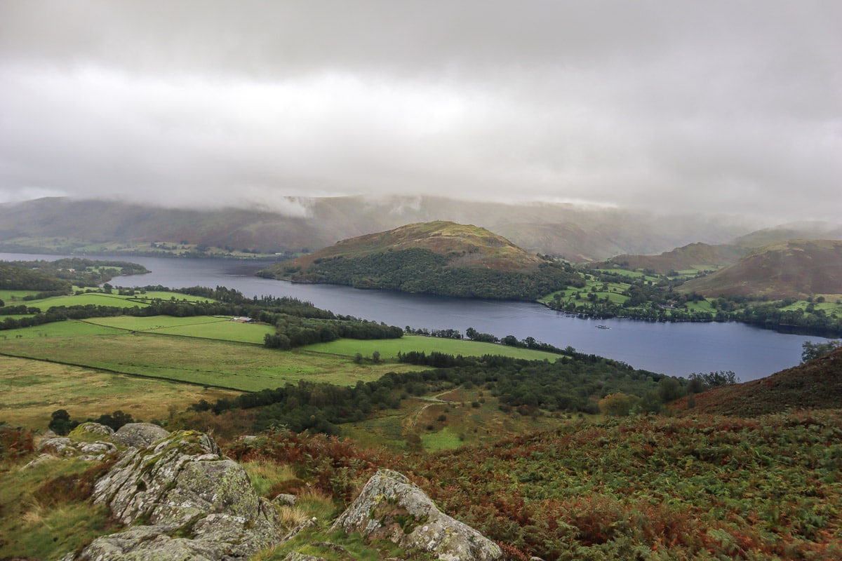 Views over Ullswater on the Aira Force hike