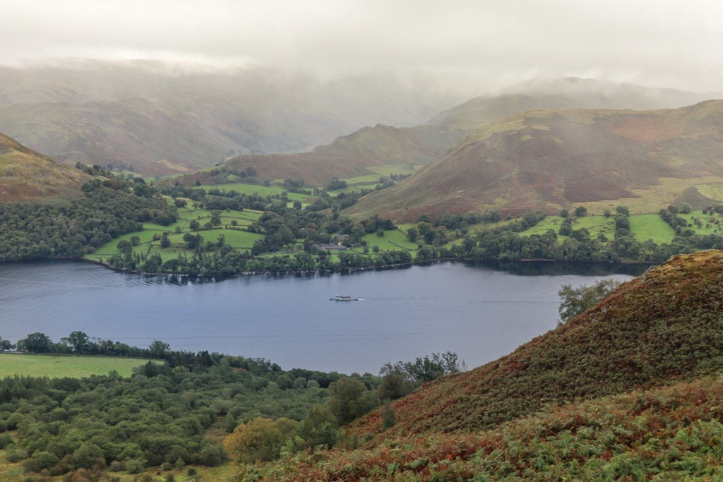 Views over Ullswater on the Aira Force hike