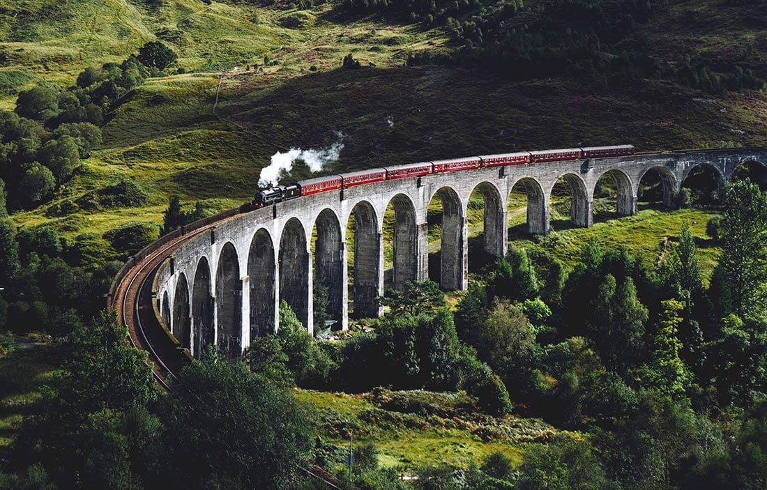 steam train in scotland