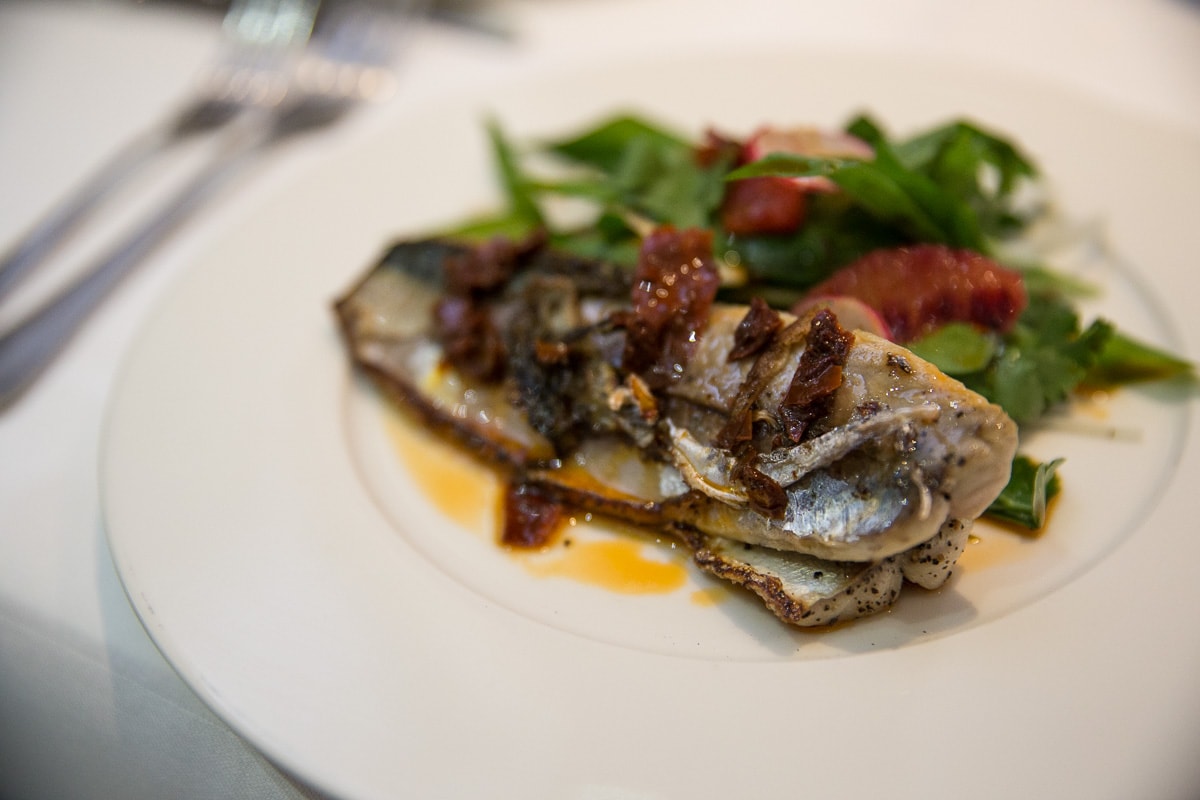 Mackerel starter at The Seafood Restaurant, Padstow