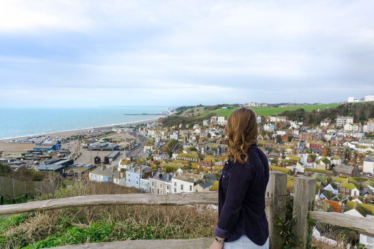 View from Hastings funicular