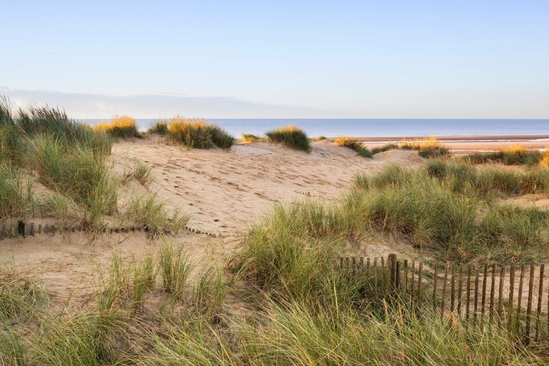 Views over the dunes at Camber Sands