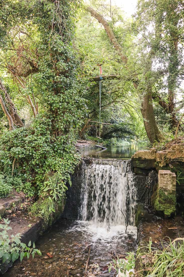 Waterfall and swings in Chesham