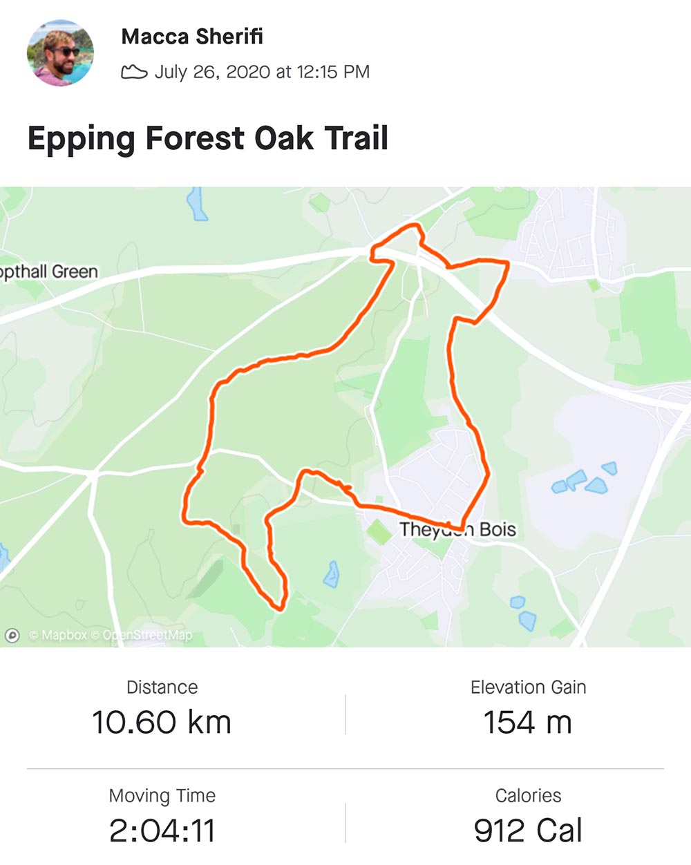 epping forest oak trail map