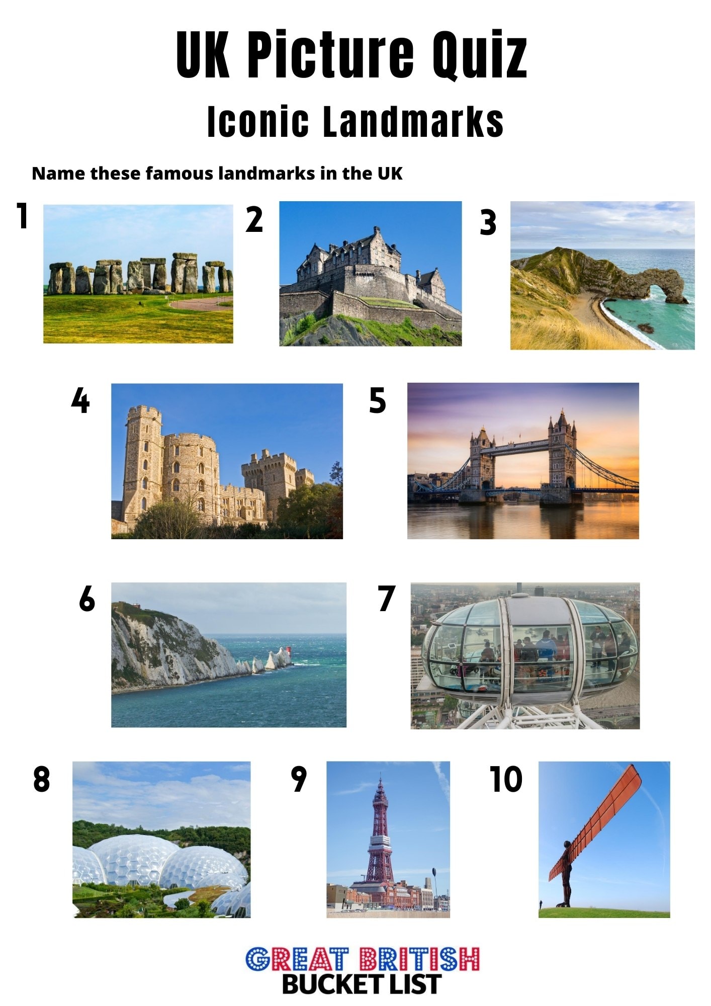 1. Iconic UK Landmarks - UK picture quiz