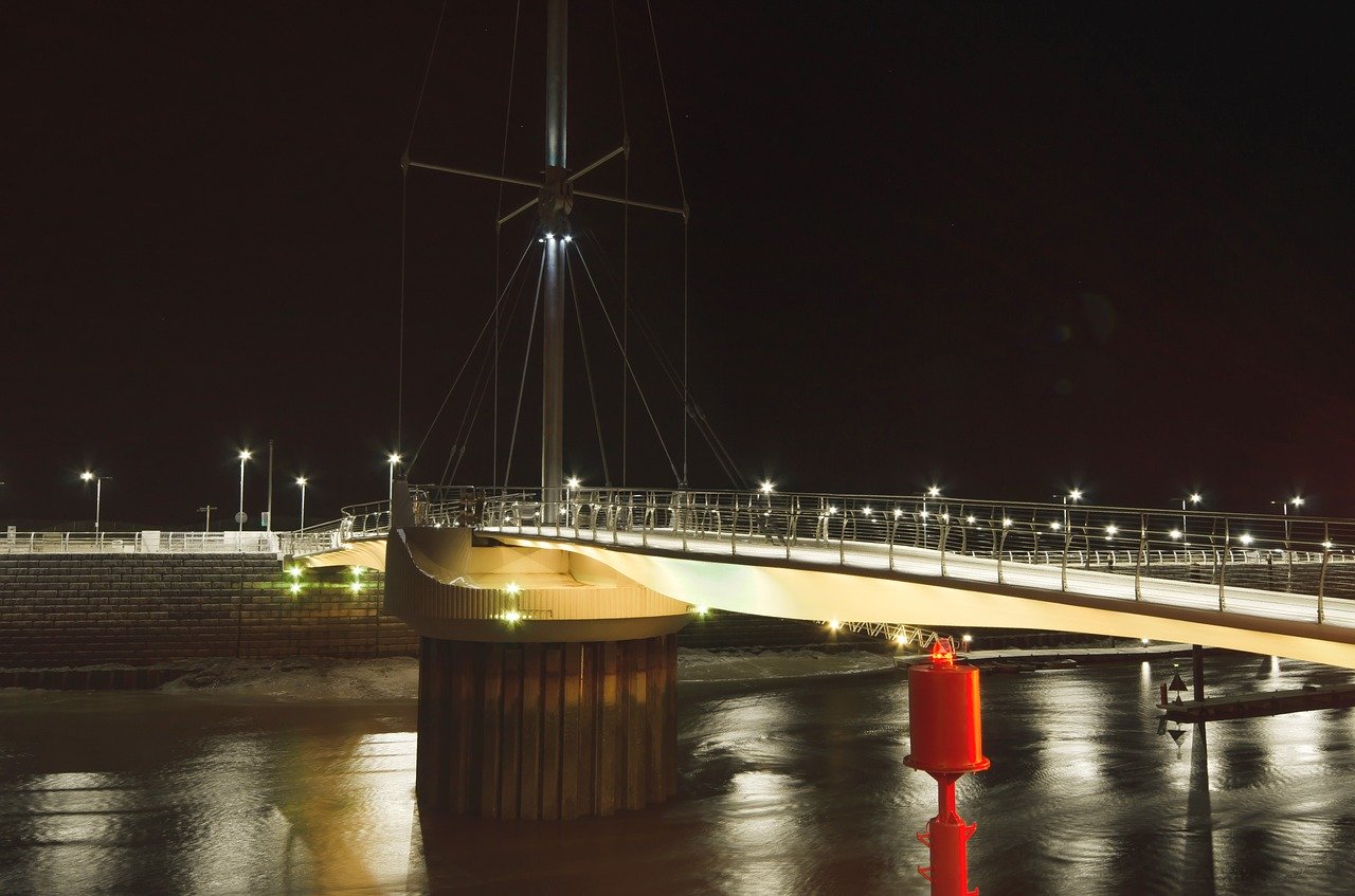 Harbour Bridge in Rhyl, Wales