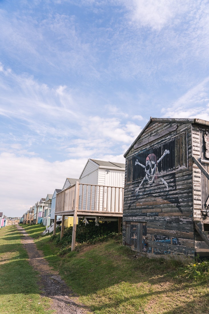 Pirate beach hut in Whitstable