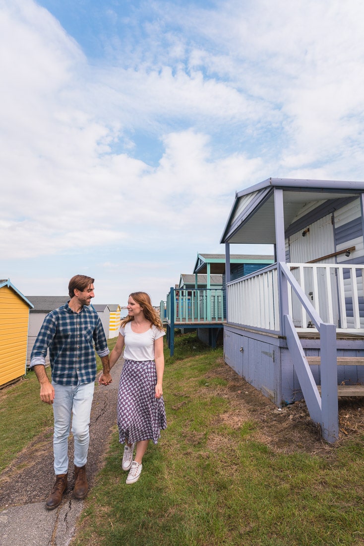 Colourful beach huts