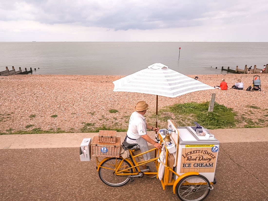 Ice cream seller in Whitstable