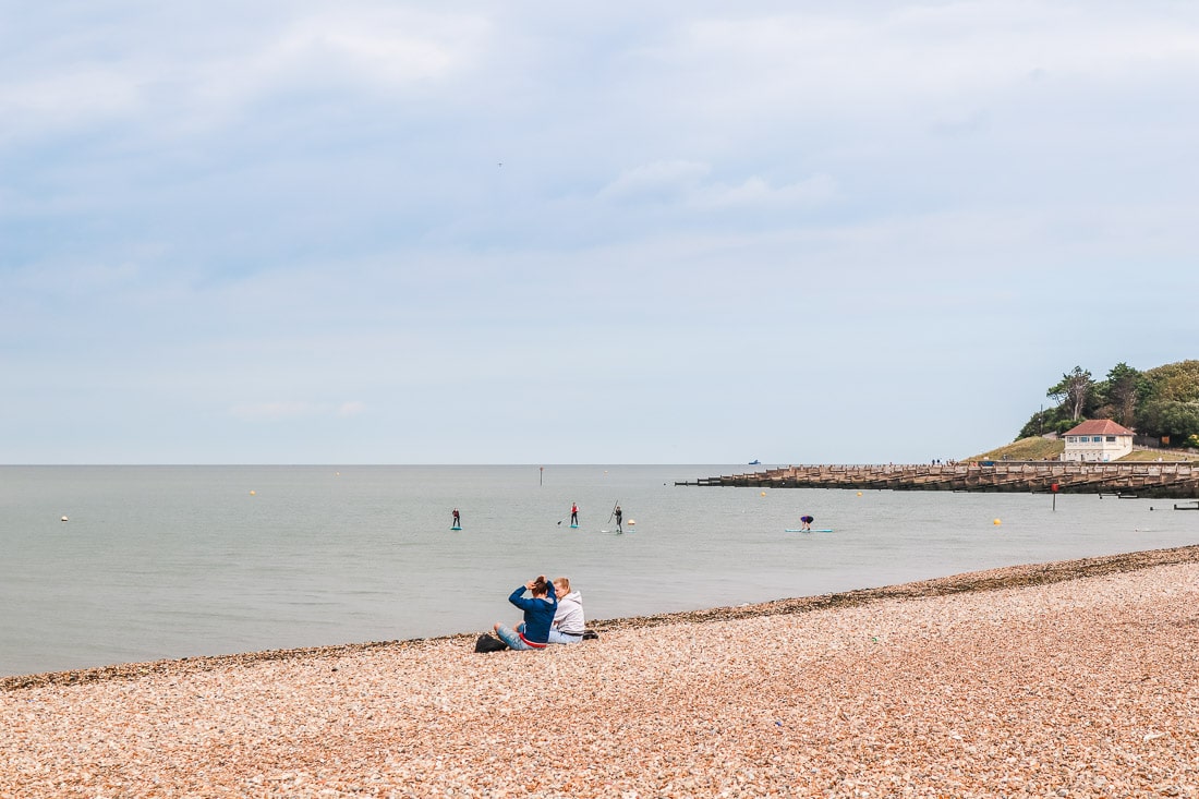 Paddle boarding in Whitstable, Kent