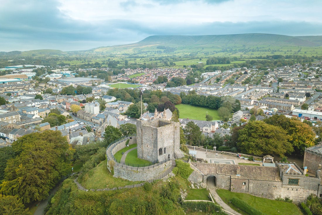 You can see Pendle Hill from Clitheroe Castle