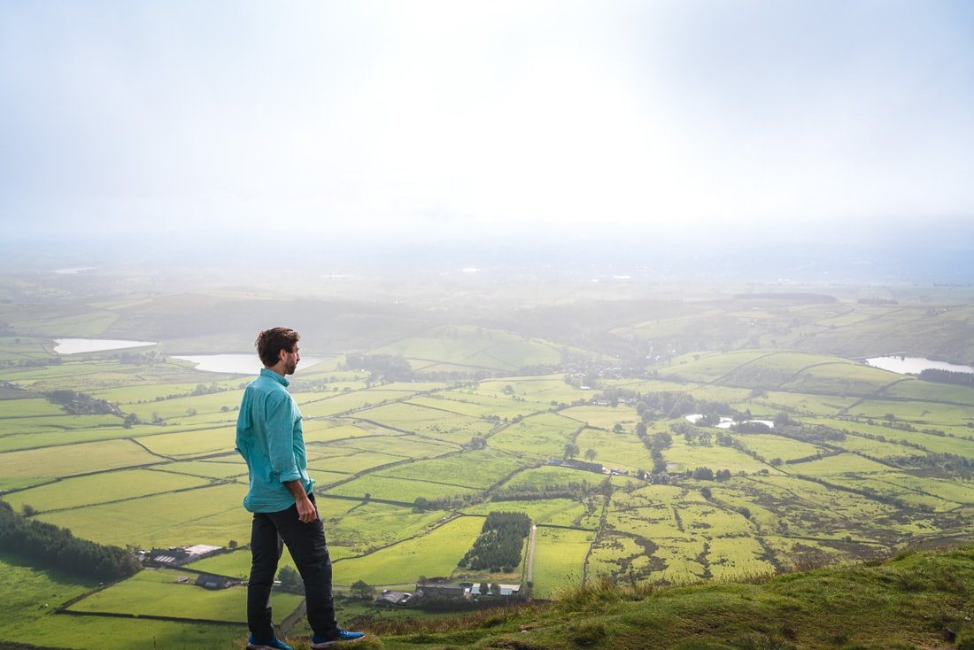 Enjoying the views from Pendle Hill