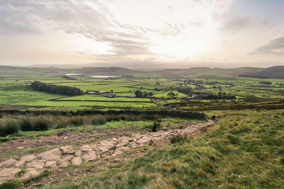 Beautiful countryside views on the walk up Pendle Hill