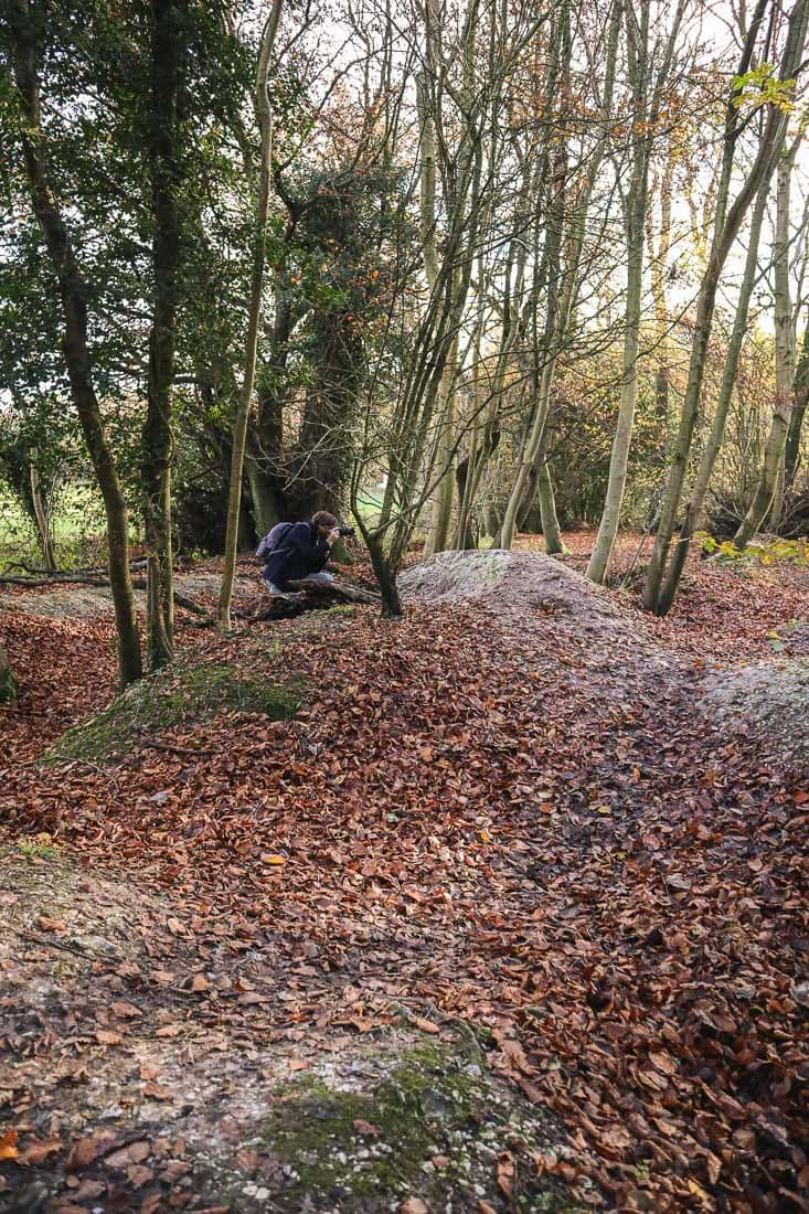 WWI practice trenches on Whiteleaf Hill