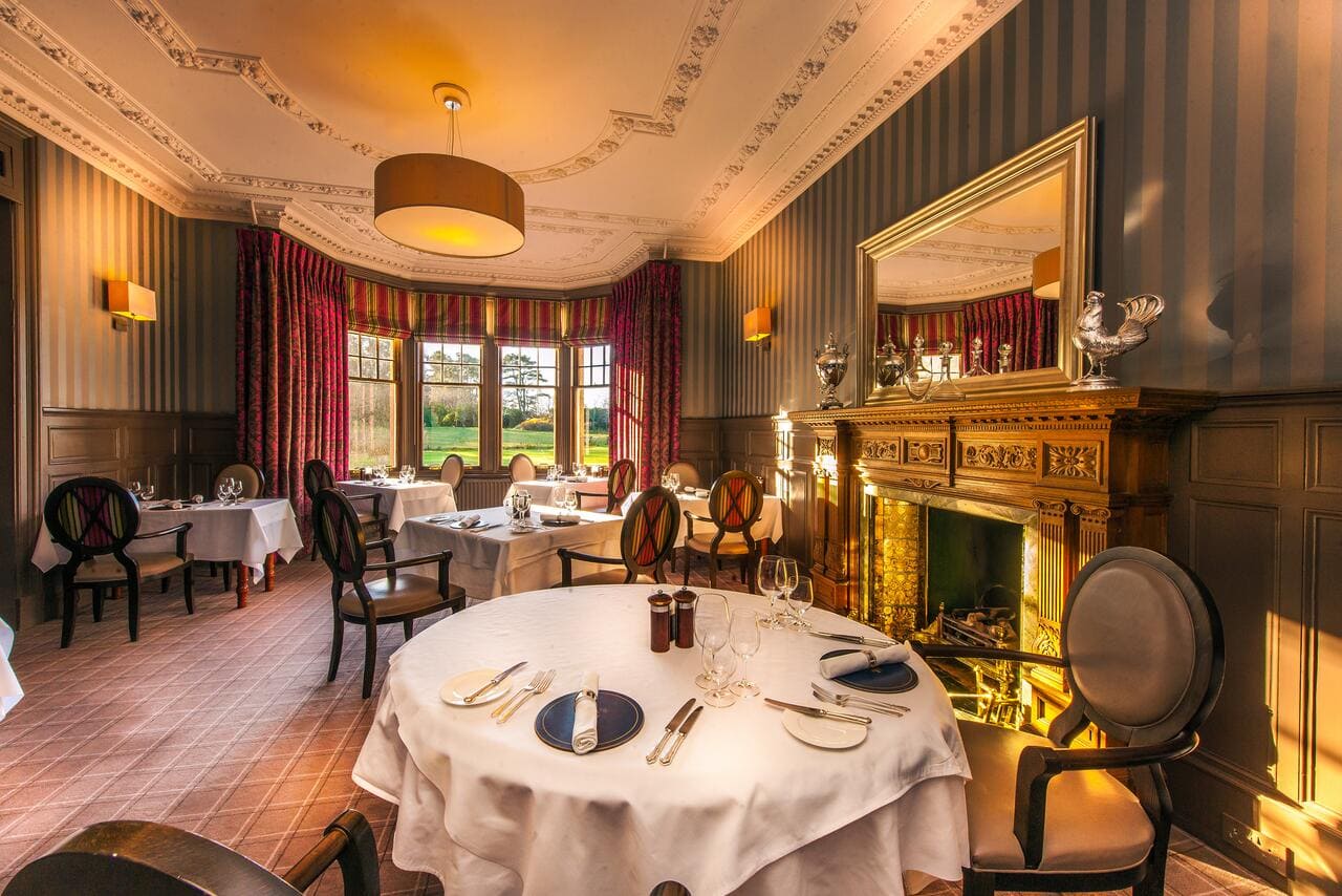 Dining room in the Isle of Eriska Hotel