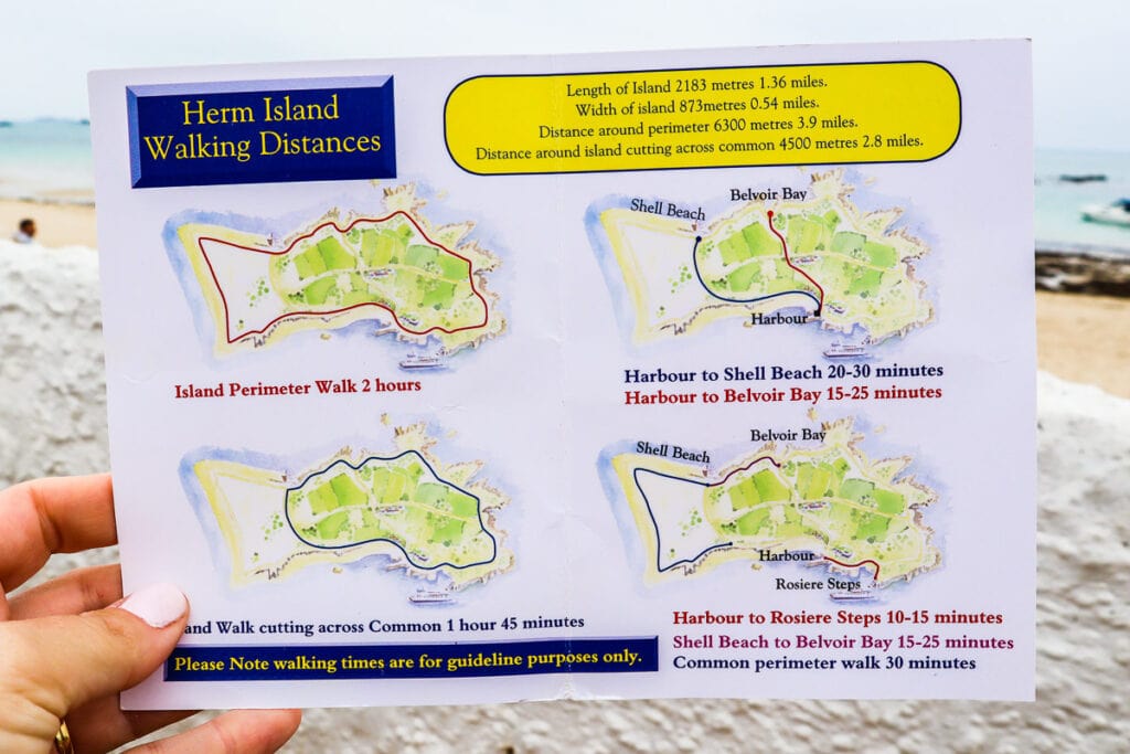 Herm walking map