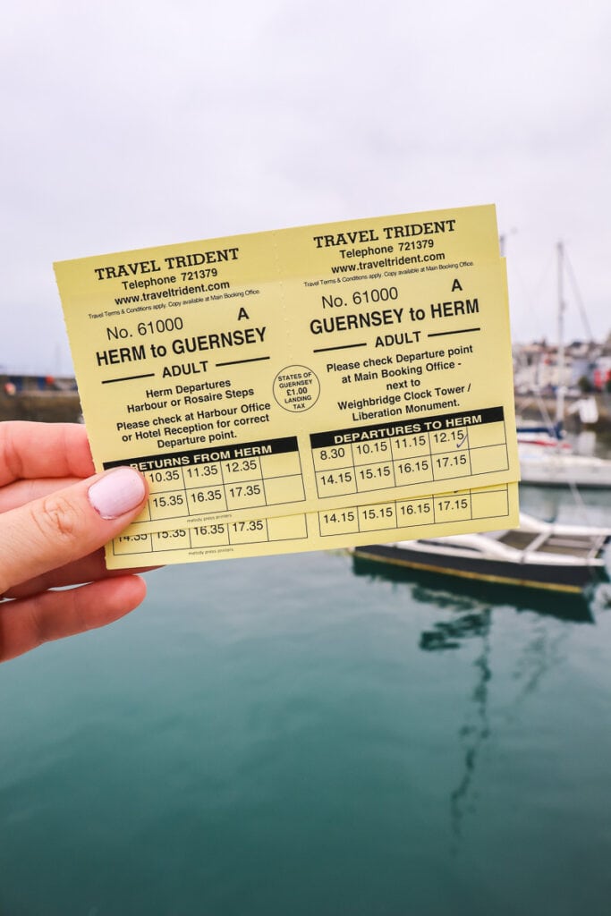 Tickets for the Herm ferry