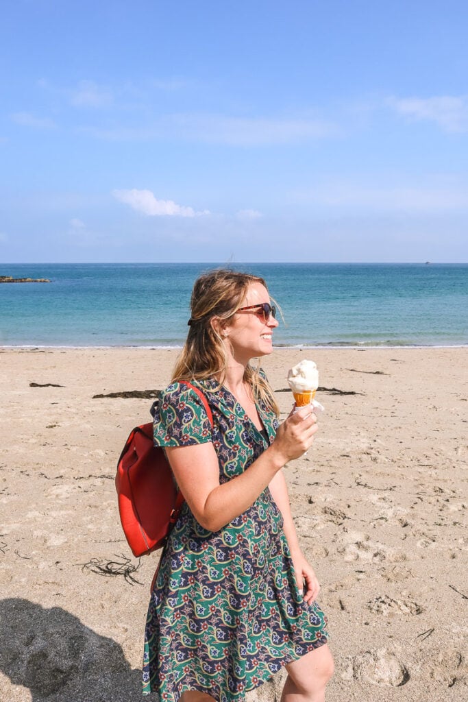 Having an ice cream in Herm