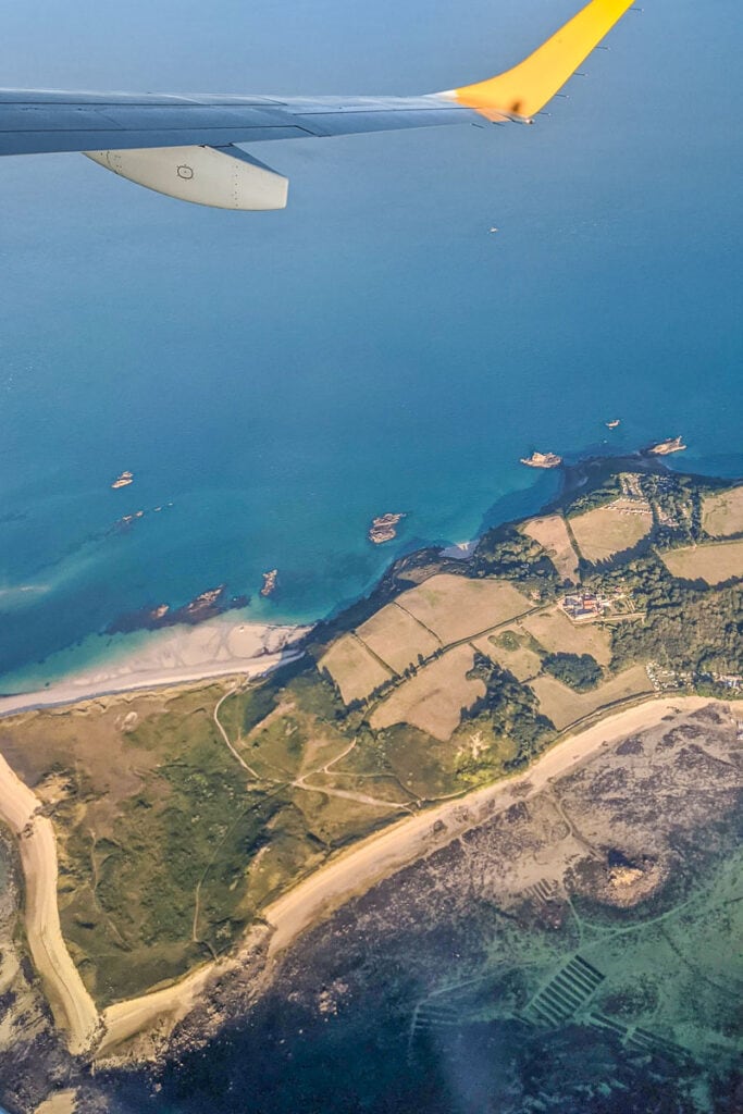 View of Herm from our flight
