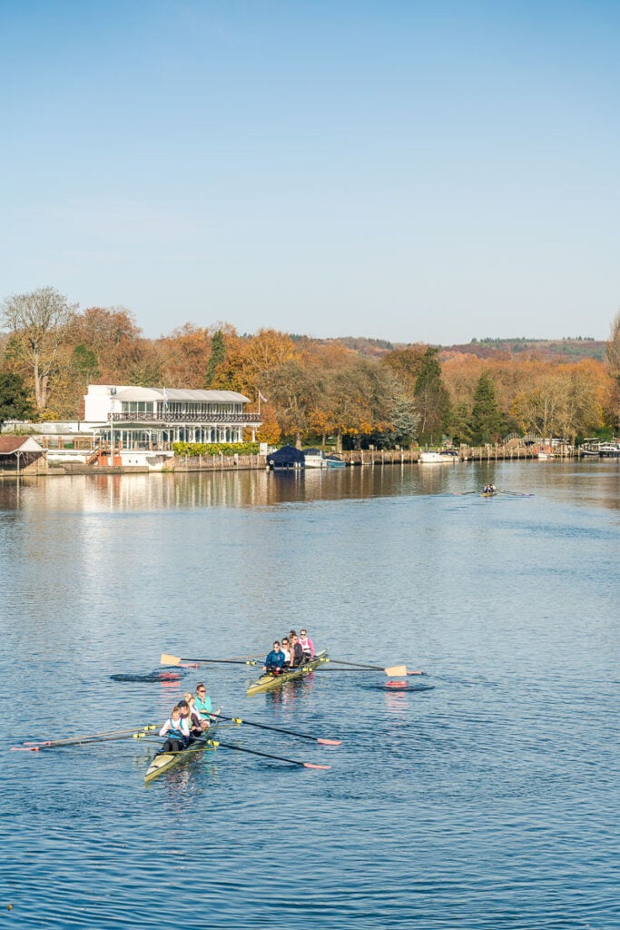 Rowers on the River Thames in Henley