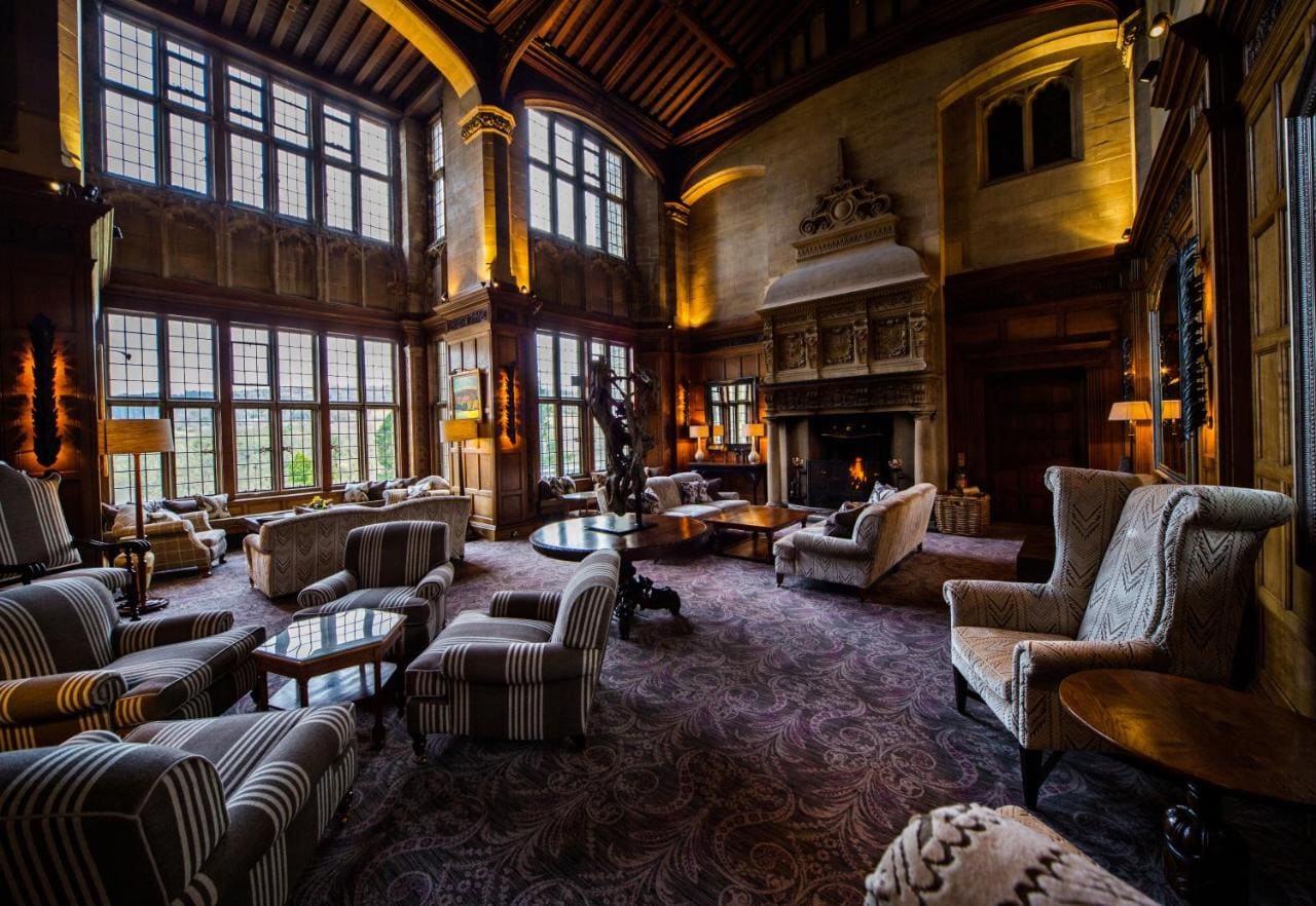 Lounge inside Bovey Castle, Devon