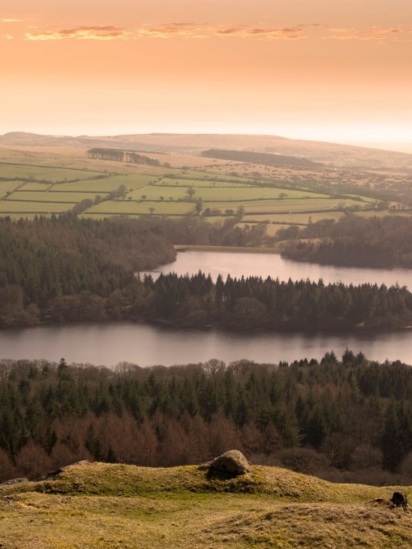 Sunset in Dartmoor National Park, Devon 