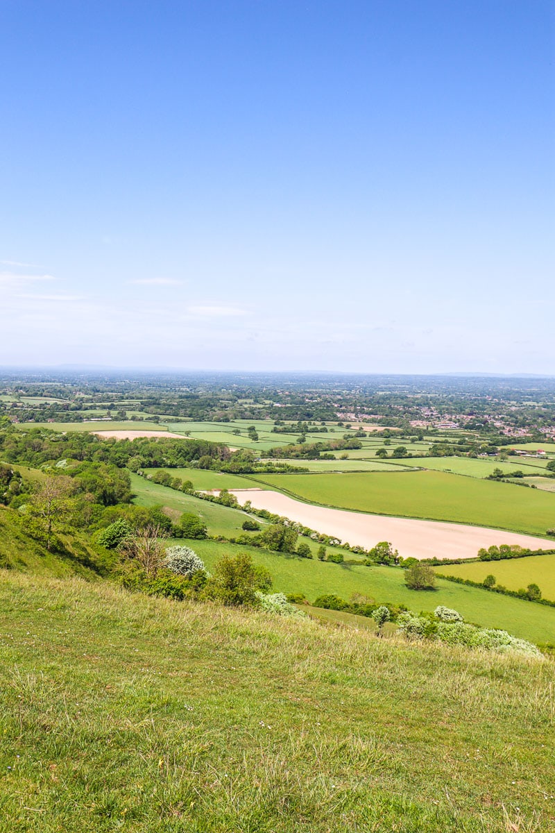 Spectacular views over the countryside from Ditchling Beacon