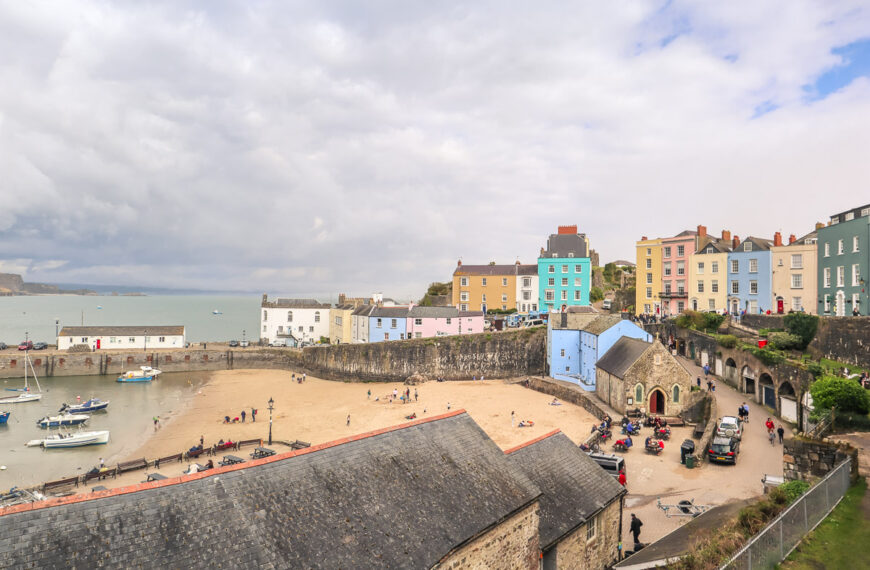 Walking down to Tenby Harbour