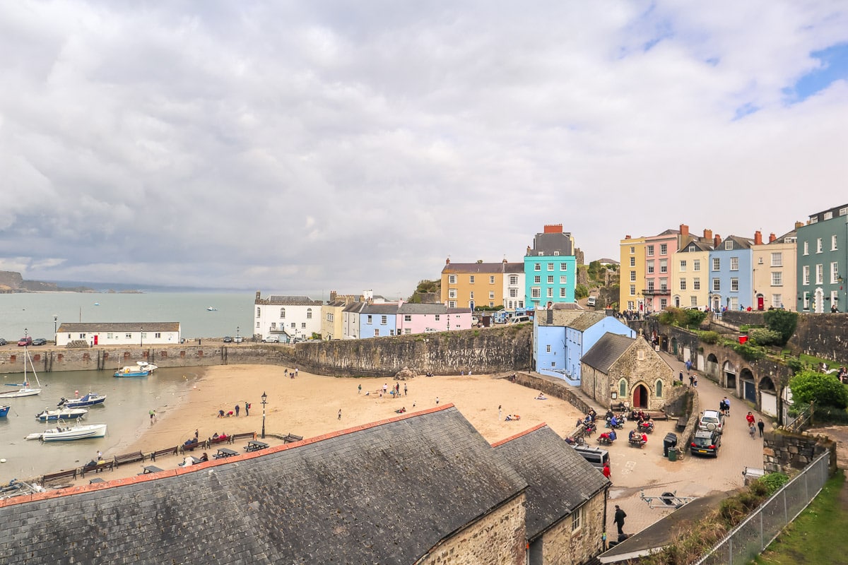 Walking down to Tenby Harbour