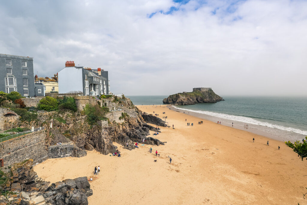 Views of Castle Beach looking towards St Catherine's Island