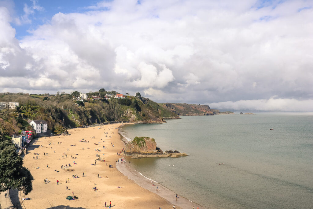 View of North Beach in Tenby