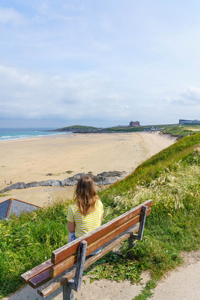Overlooking fistral beach