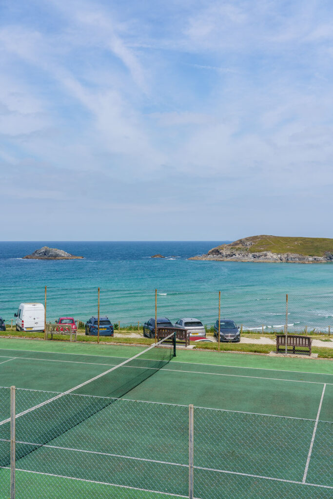 view from crantock bay