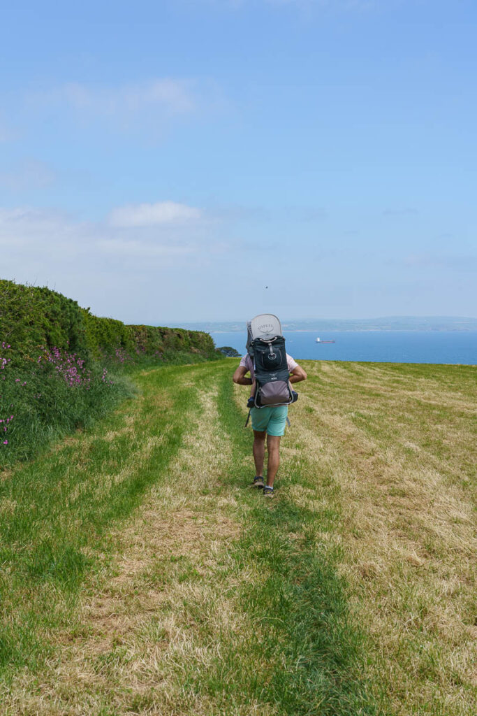walking towards the coast