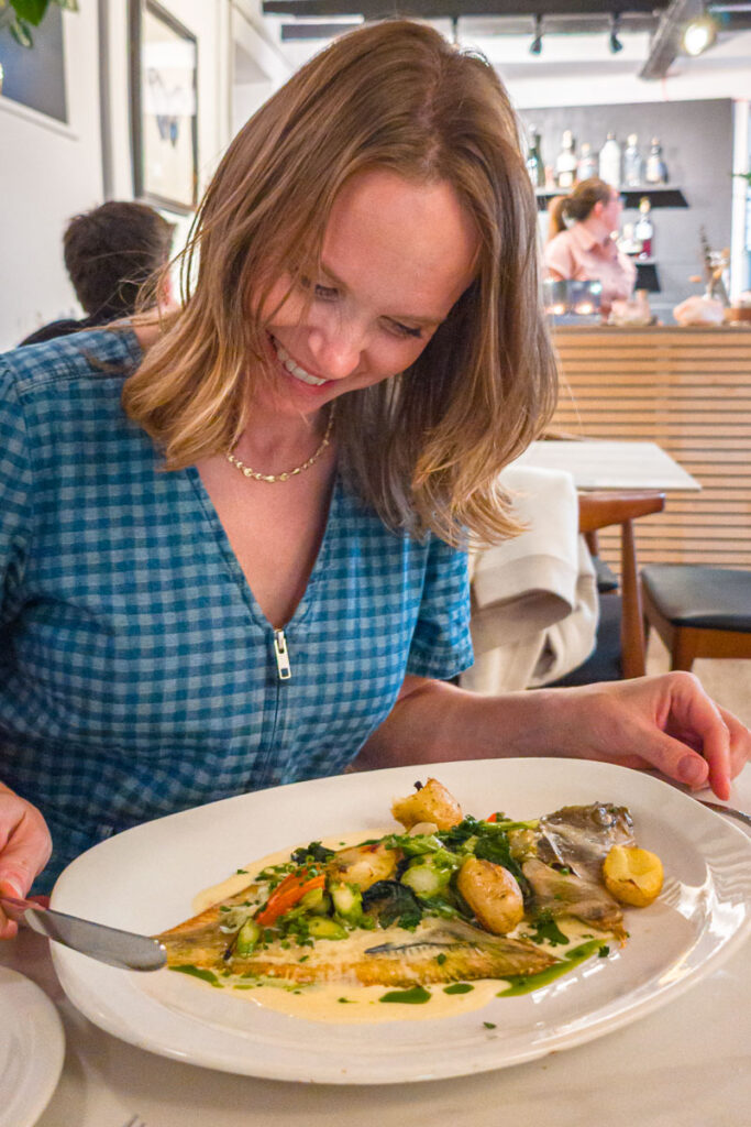 dinner at millside restaurant in lyme regis