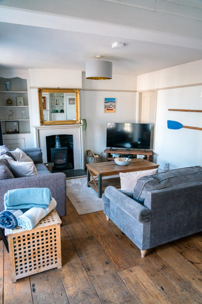 main living room at cobb cottage