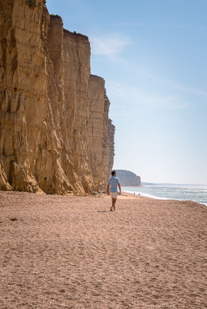 walking by the cliffs of west bay dorset