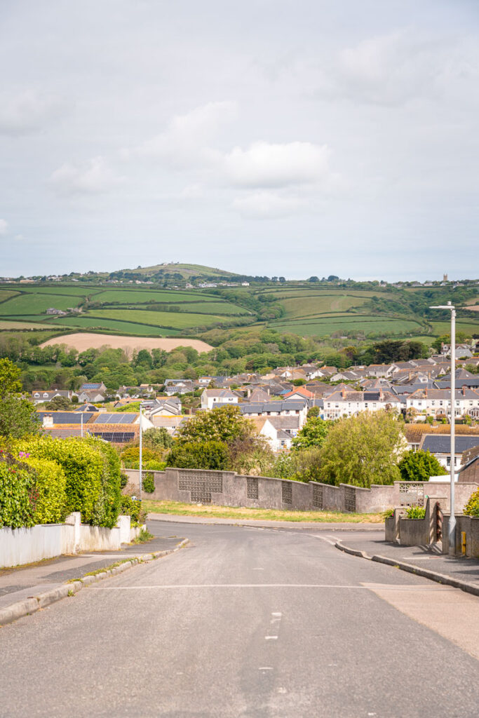residential view overlooking porthleven